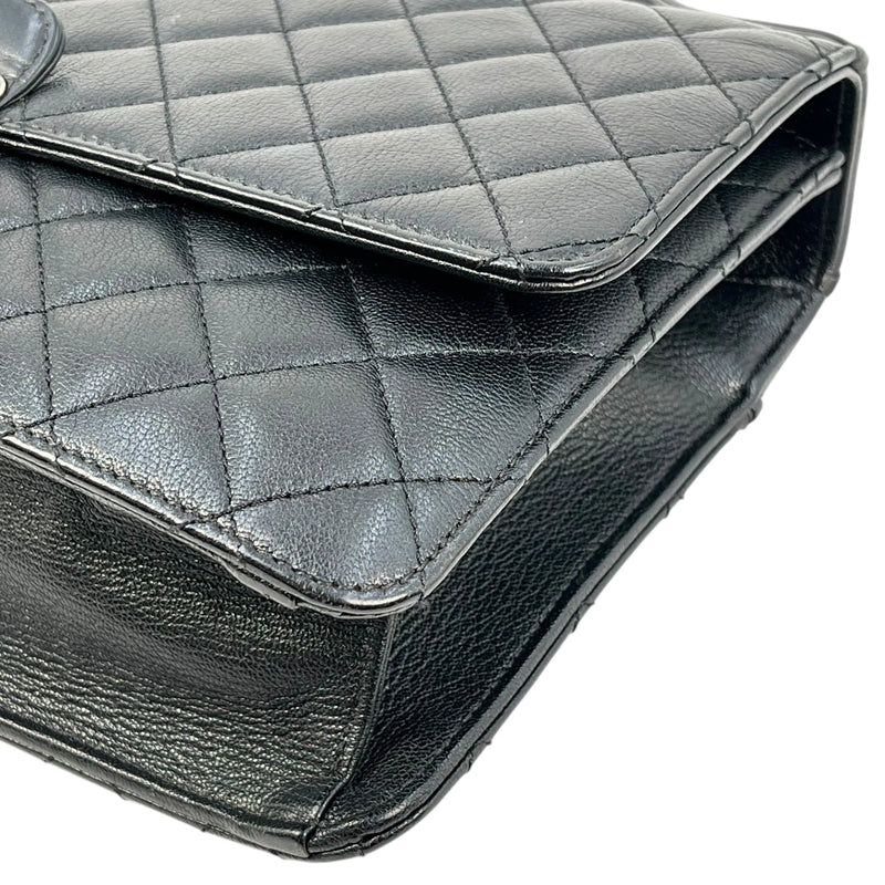 CHANEL CC University Matelasse Goatskin Chain Shoulder Bag - Black 