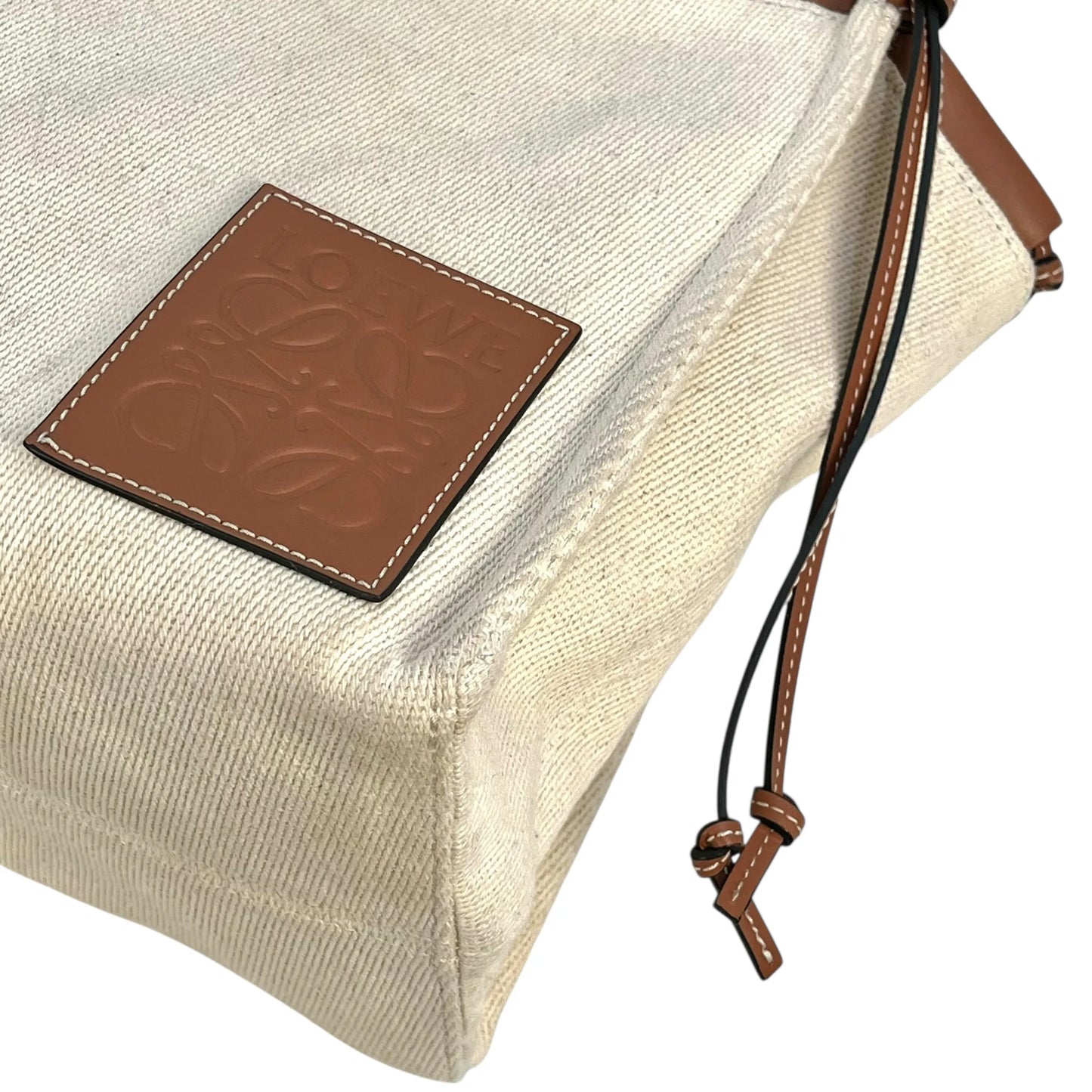 LOEWE クッショントート スモール キャンバス トートバッグ - ホワイト