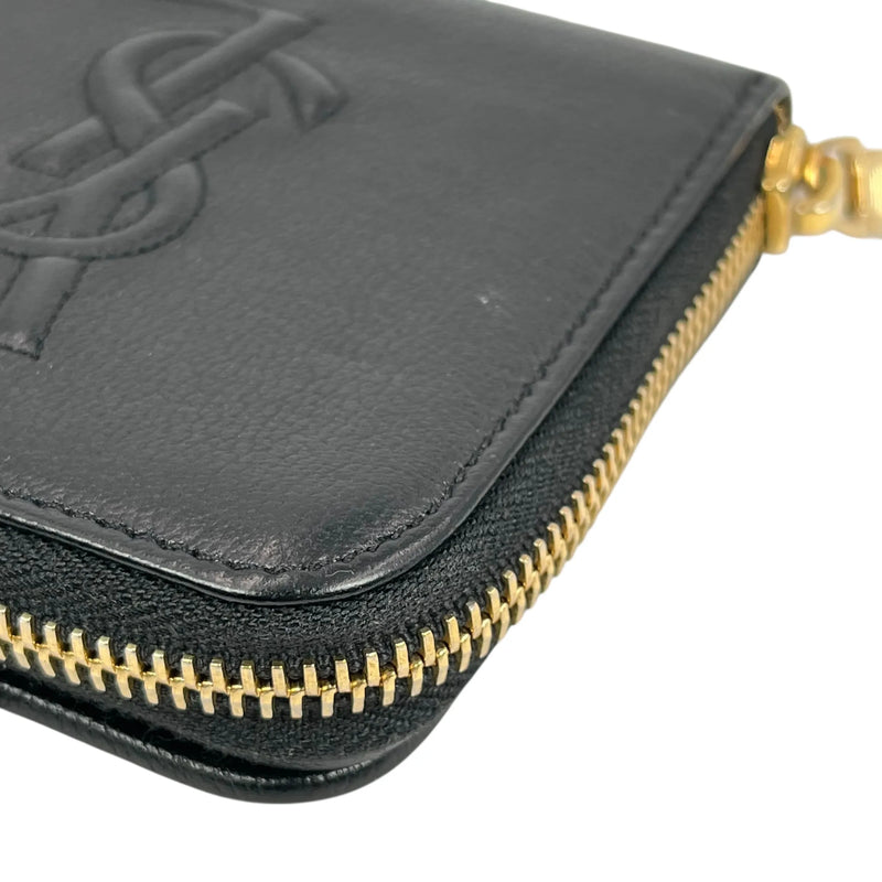 Saint Laurent ジップアラウンドウォレット レザー 二つ折り財布 コンパクトウォレット - ブラック