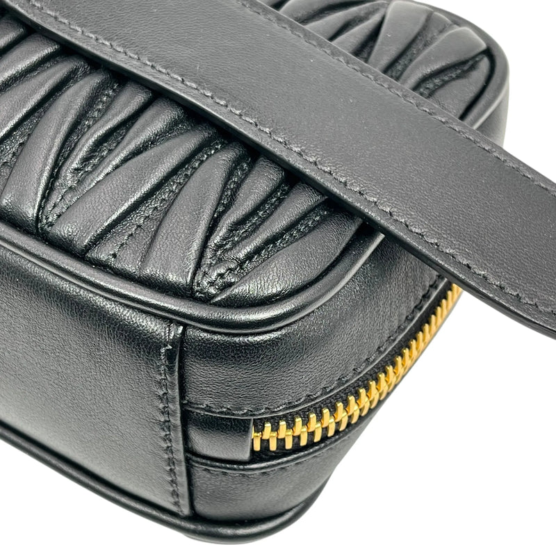 MIUMIU Matelasse Leather Second Bag Handbag - Black