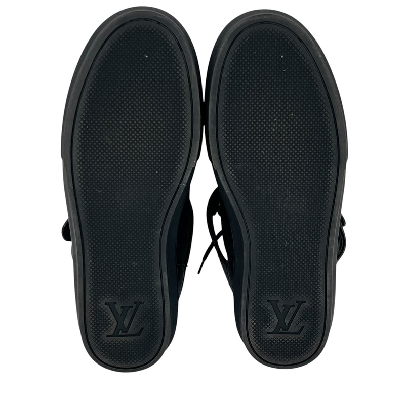 Louis Vuitton Black Leather Sneakers for Men - Black 