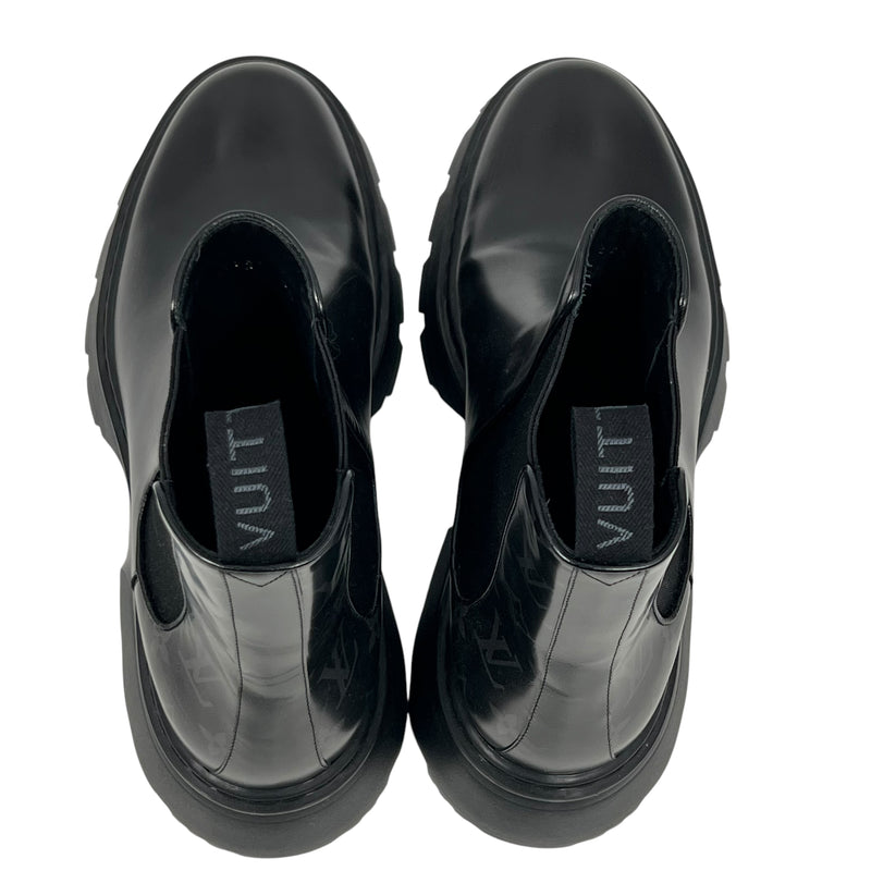 Louis Vuitton Black Leather Boots Men's Shoes - Black 