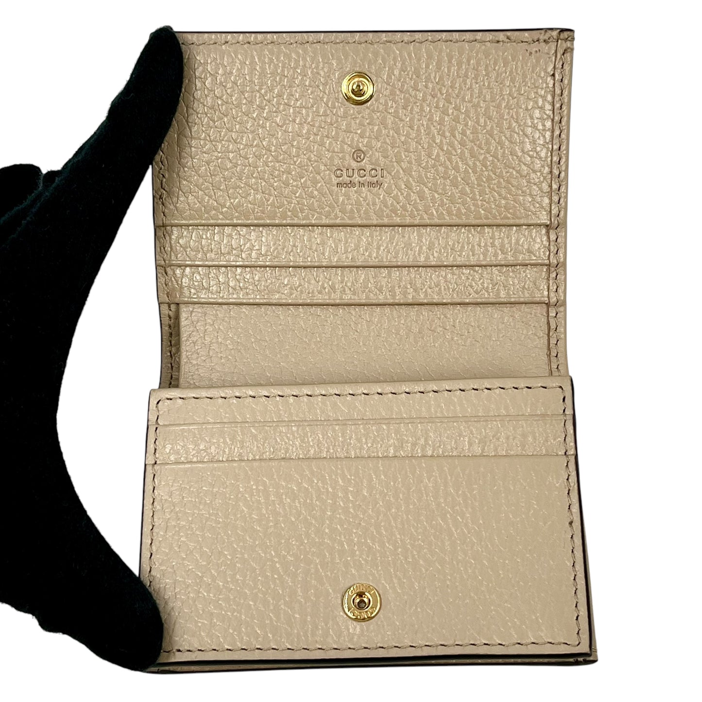 GUCCI GG マーモント 二つ折り財布 コンパクトウォレット - ベージュ