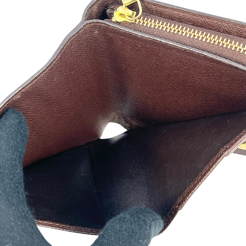 Louis Vuitton Damier Zip Bifold Compact Wallet - Brown 