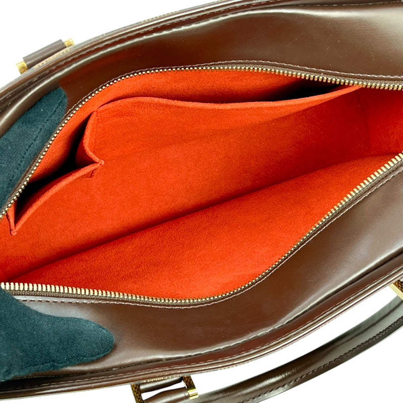 Louis Vuitton Damier Ebene Saria Horizontal Handbag - Dark Brown 