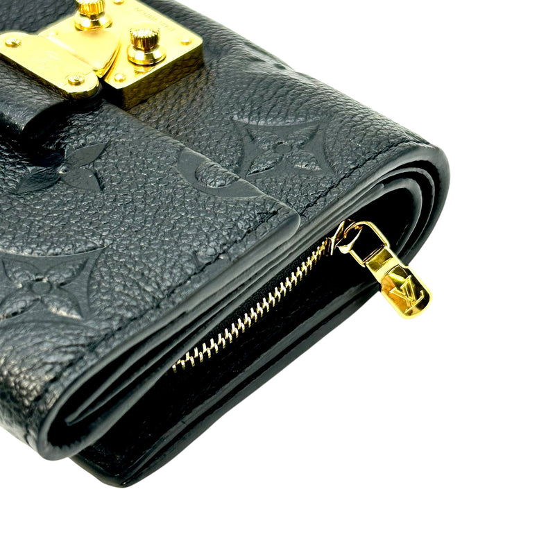 Louis Vuitton Monogram Empreinte Portefeuille Metis Tri-fold Compact Wallet - Noir Black 