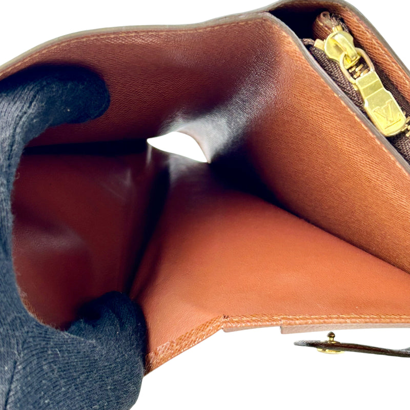 Louis Vuitton Monogram Canvas Portefeuille Porte Papier Zip Bifold Compact Wallet - Brown - 32441 