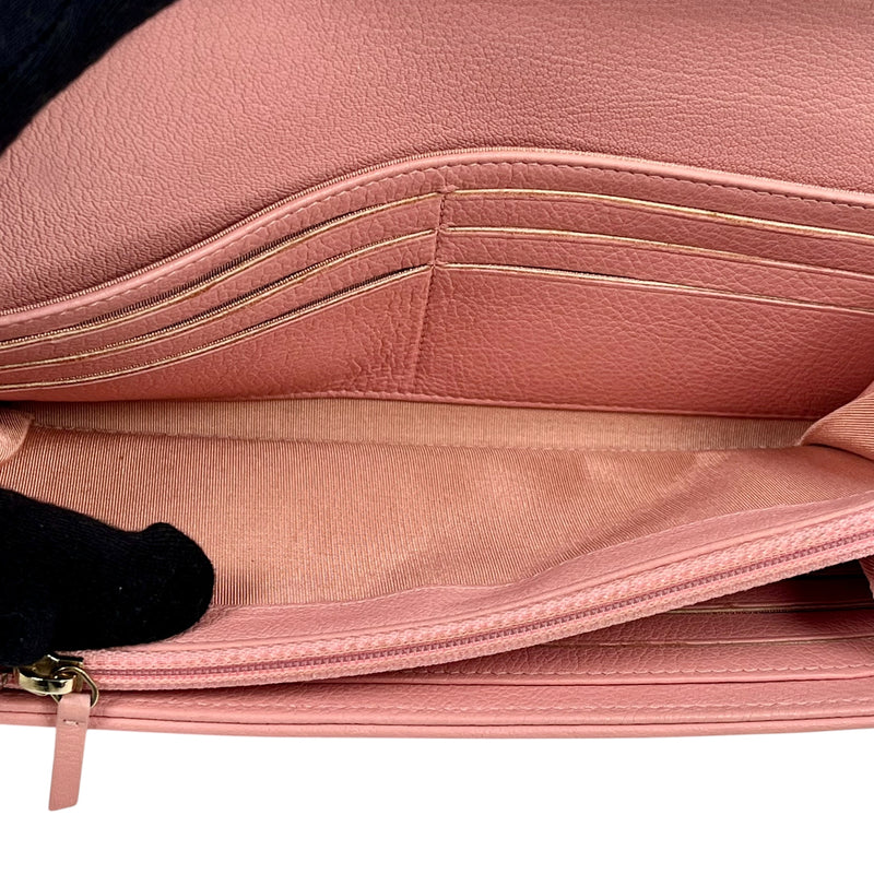 CHANEL キャビアスキン 長財布 ロングウォレット - ピンク