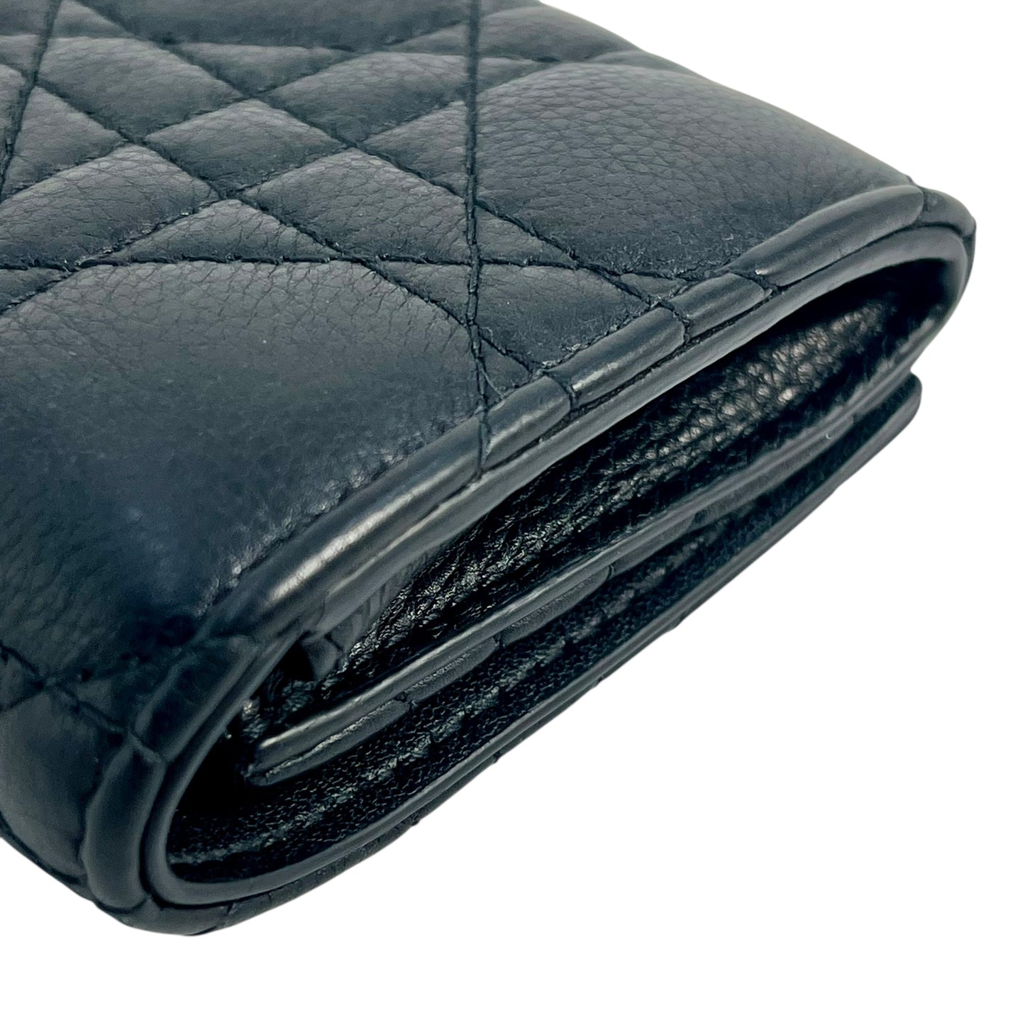 Dior Caro XS Bifold Compact Wallet - Black