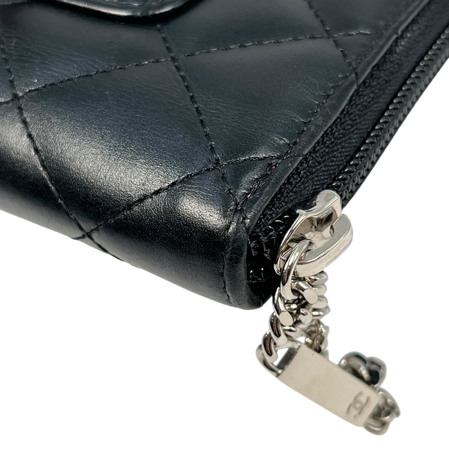 CHANEL Cambon Calfskin Long Wallet - Black 