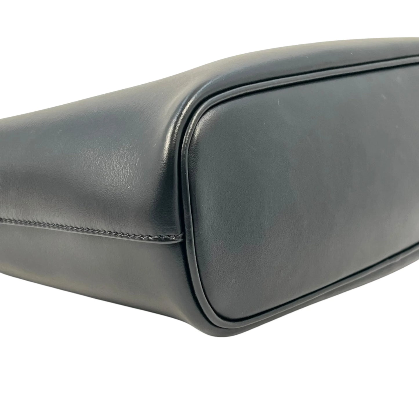 PRADA Soft Calf Leather Tote Bag/Shoulder Bag - Black 