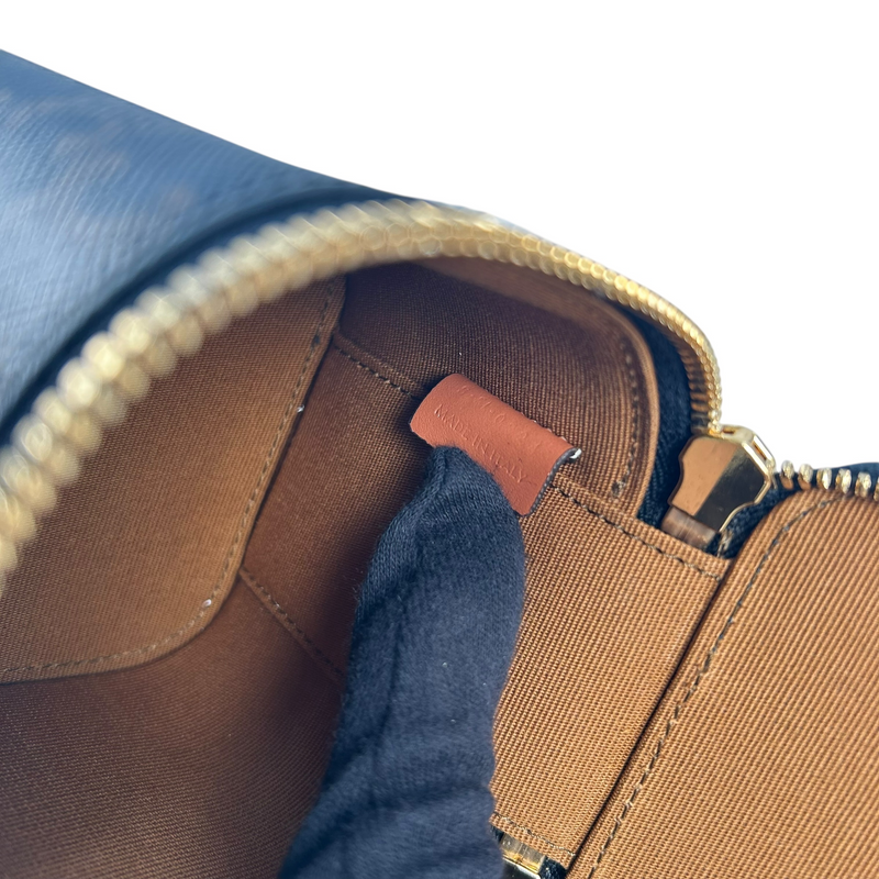 CELINE Mini Vanity Case in Triomphe Canvas and Calfskin - Dark Brown 