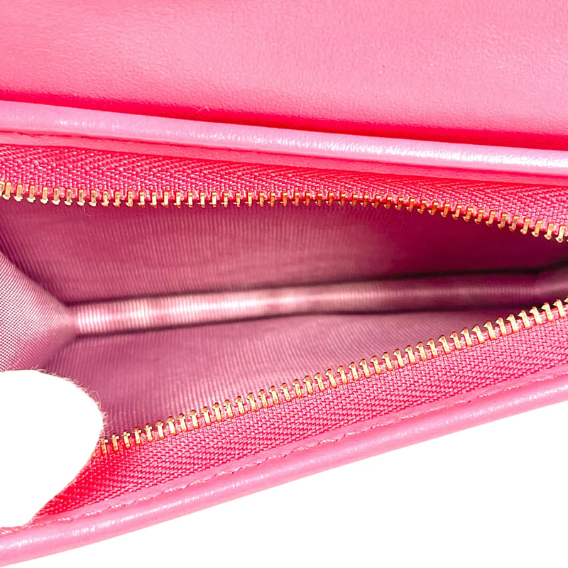 GUCCI GG Matelasse Card Case Bifold Wallet Compact Wallet - Pink 