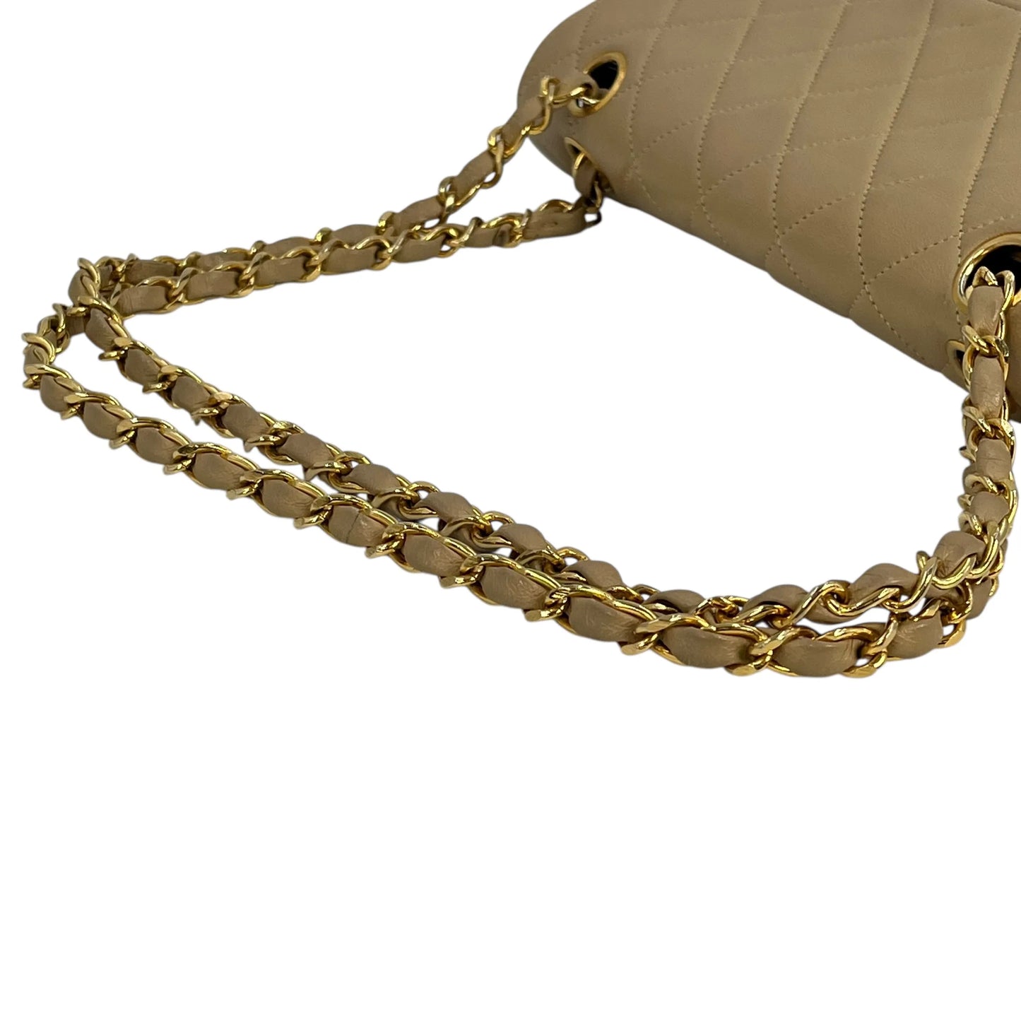 CHANEL 2.55 イーストウエスト マトラッセ チェーンショルダーバッグ - ベージュ