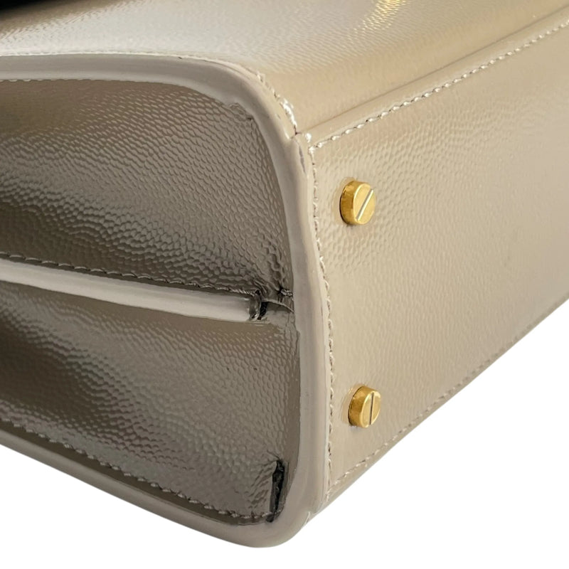 Saint Laurent Cassandra Top Handbag/Shoulder Bag - Beige 