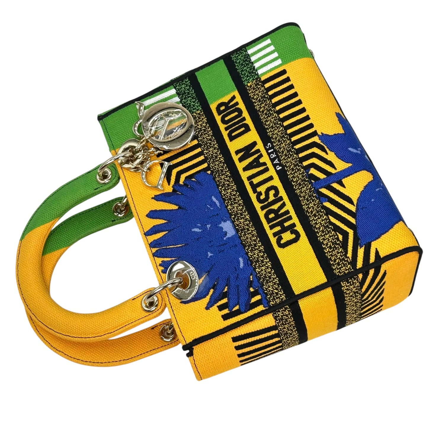 Dior Lady D-Light Handbag - Yellow and Green 