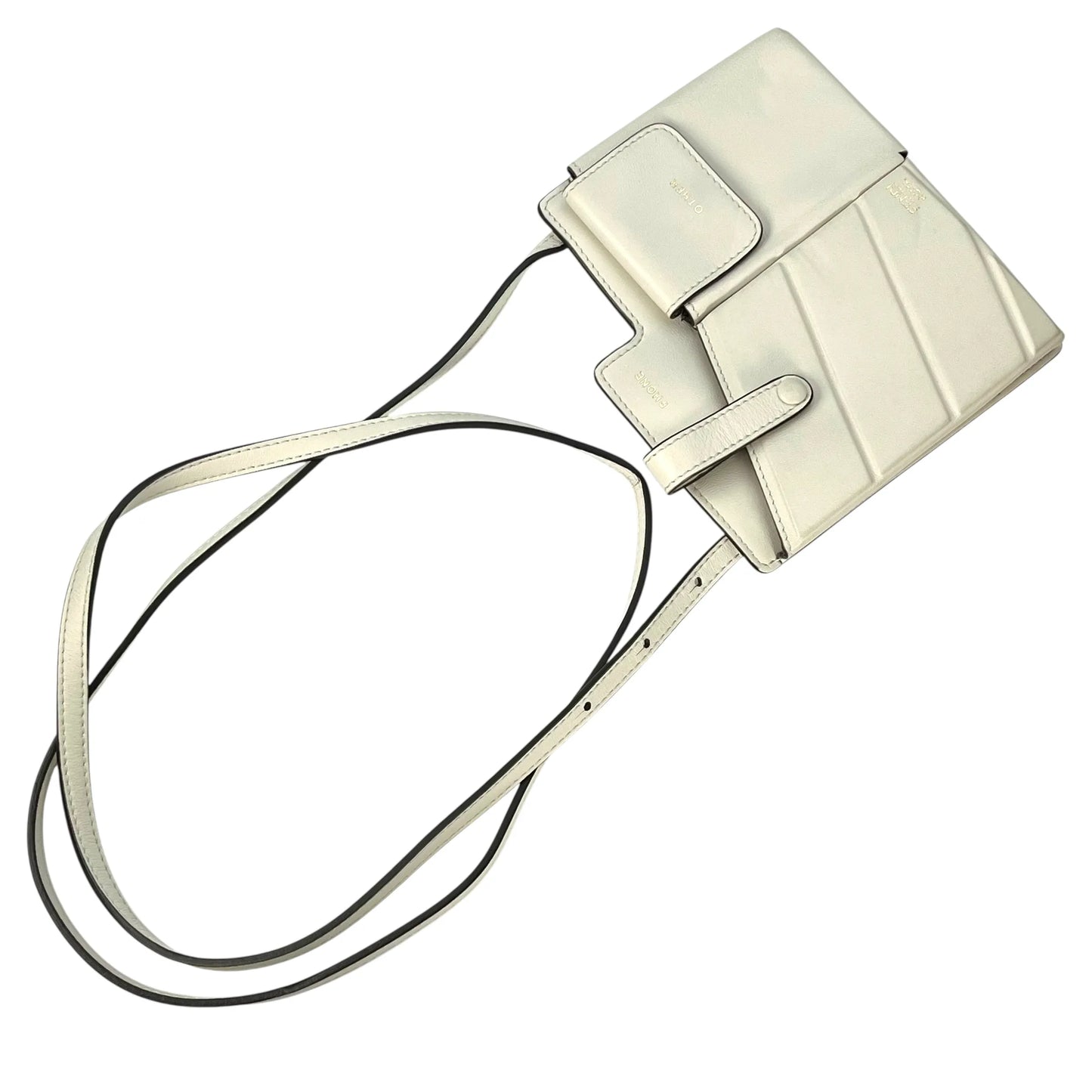 FENDI Leather Phone Case Shoulder Bag - White 