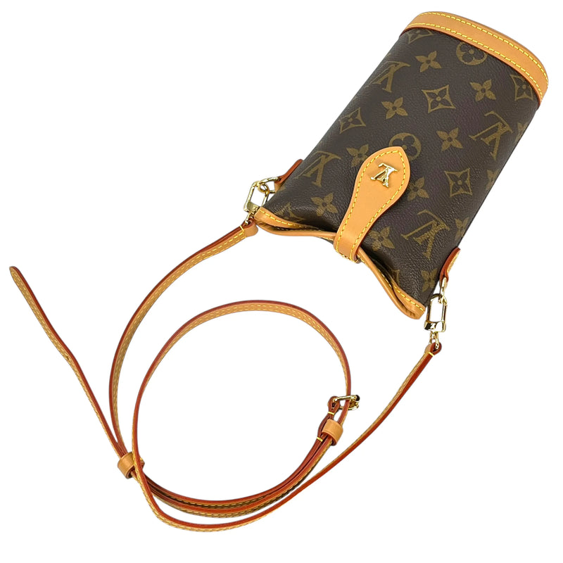 Louis Vuitton モノグラム キャンバス フォールド ミー ポーチ フォンケース ショルダーバッグ - ブラウン