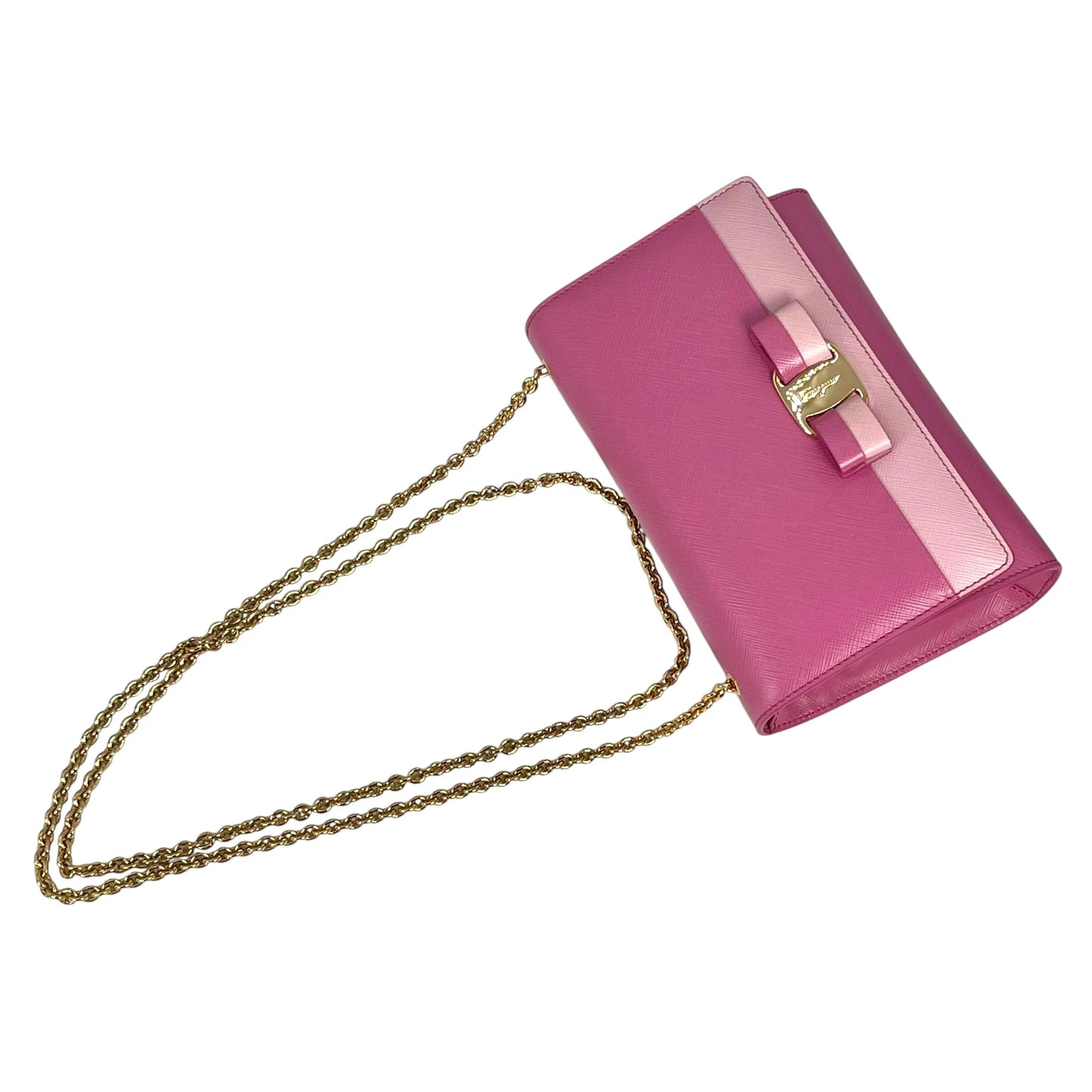 Ferragamo Vera Ribbon Shoulder Bag - Pink 