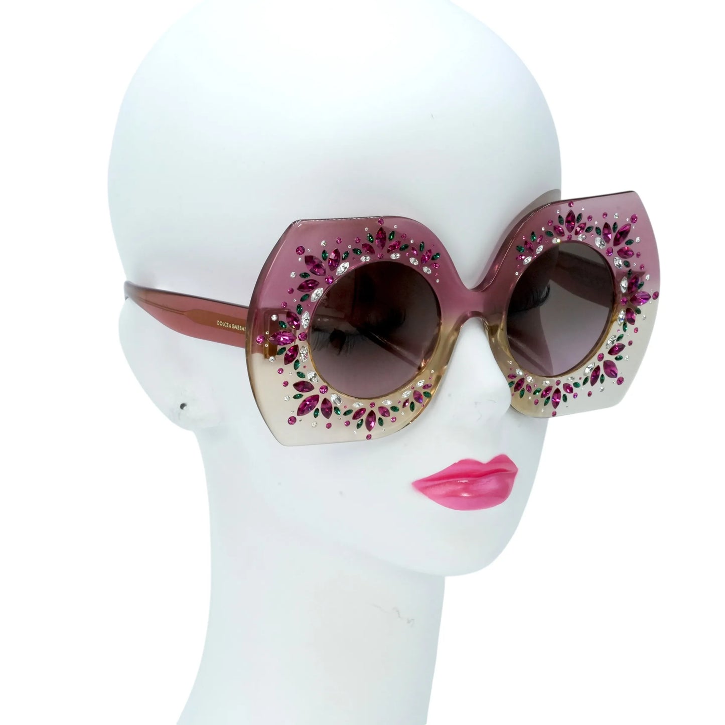 DOLCE &amp; GABBANA Rhinestone Sunglasses - Pink - 33982 