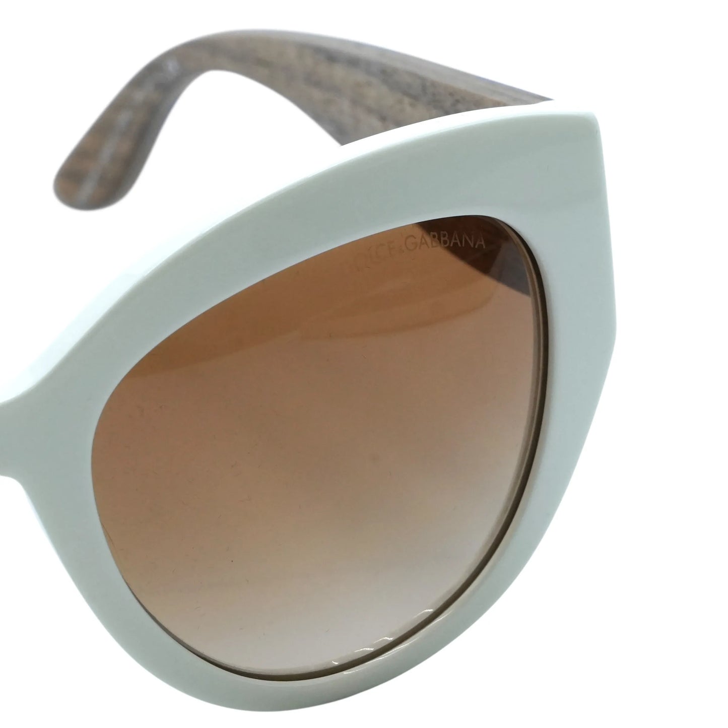 DOLCE &amp; GABBANA White Frame Sunglasses - Multicolor - 35023 