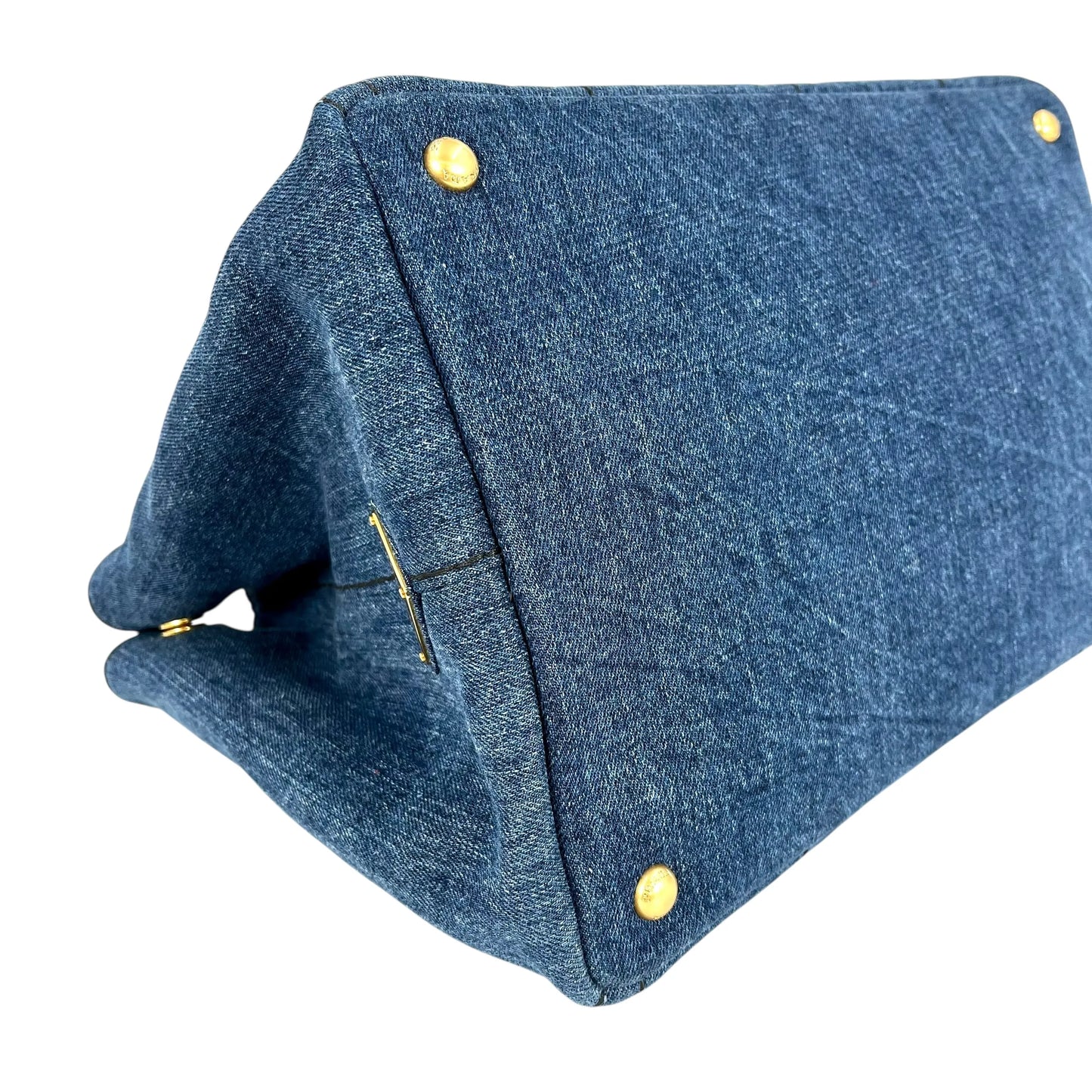 Prada Canapa Denim Tote Bag/Handbag - Blue 