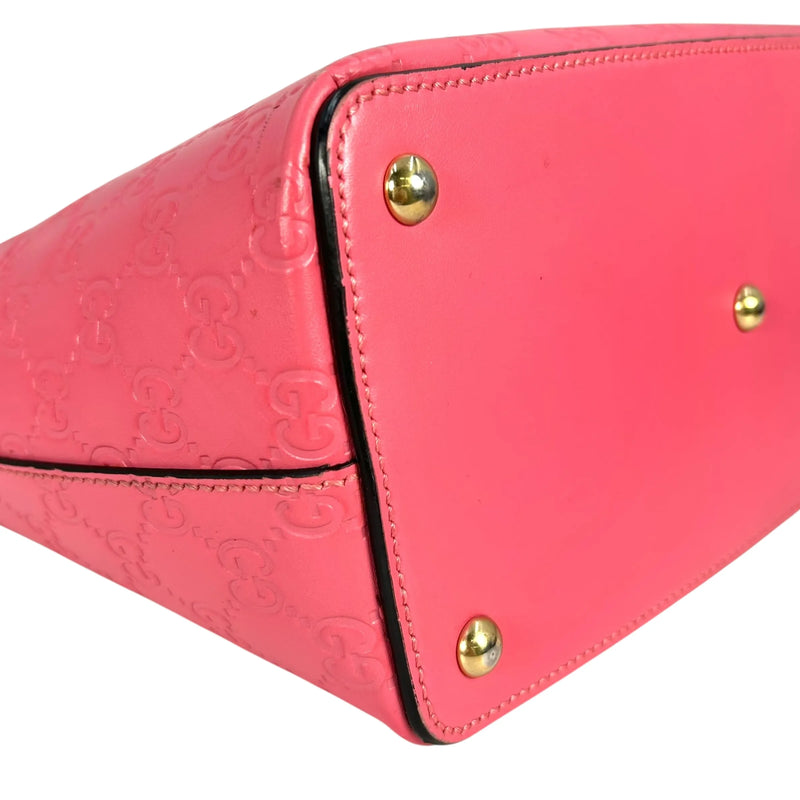 GUCCI グッチシマ レザー ハンドバッグ ショルダーバッグ - ピンク