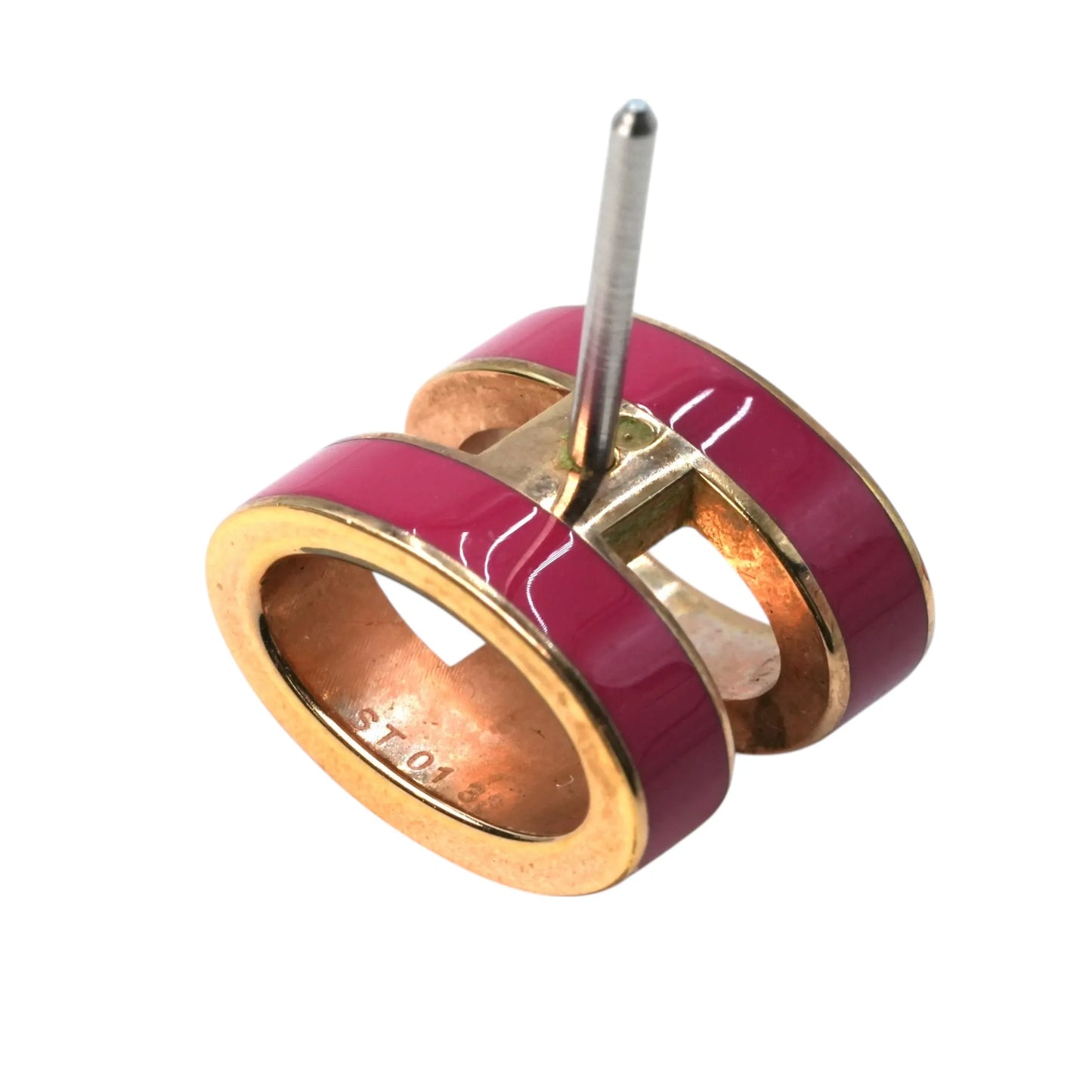 Hermès Mini Pop H Earring - Pink - Metal 