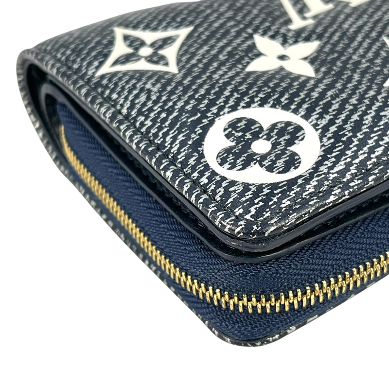 LOUIS VUITTON Portefeuille Lou Monogram Compact Wallet Bi-fold Wallet - Navy 