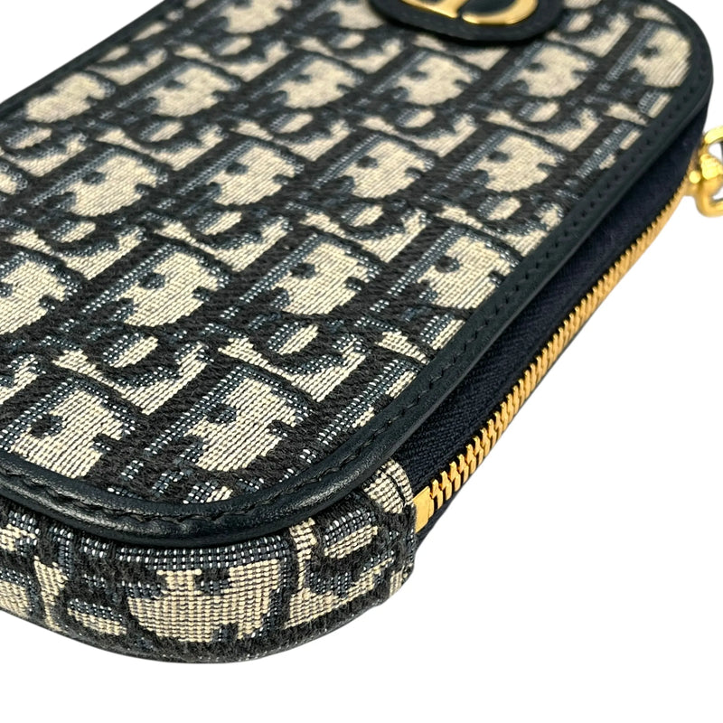 Christian Dior Montaigne Phone Case Chain Wallet - Navy 