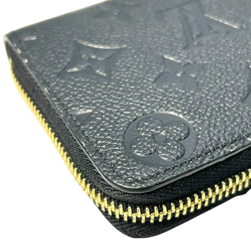 LOUIS VUITTON Portefeuille Monogram Empreinte Long Wallet - Black 