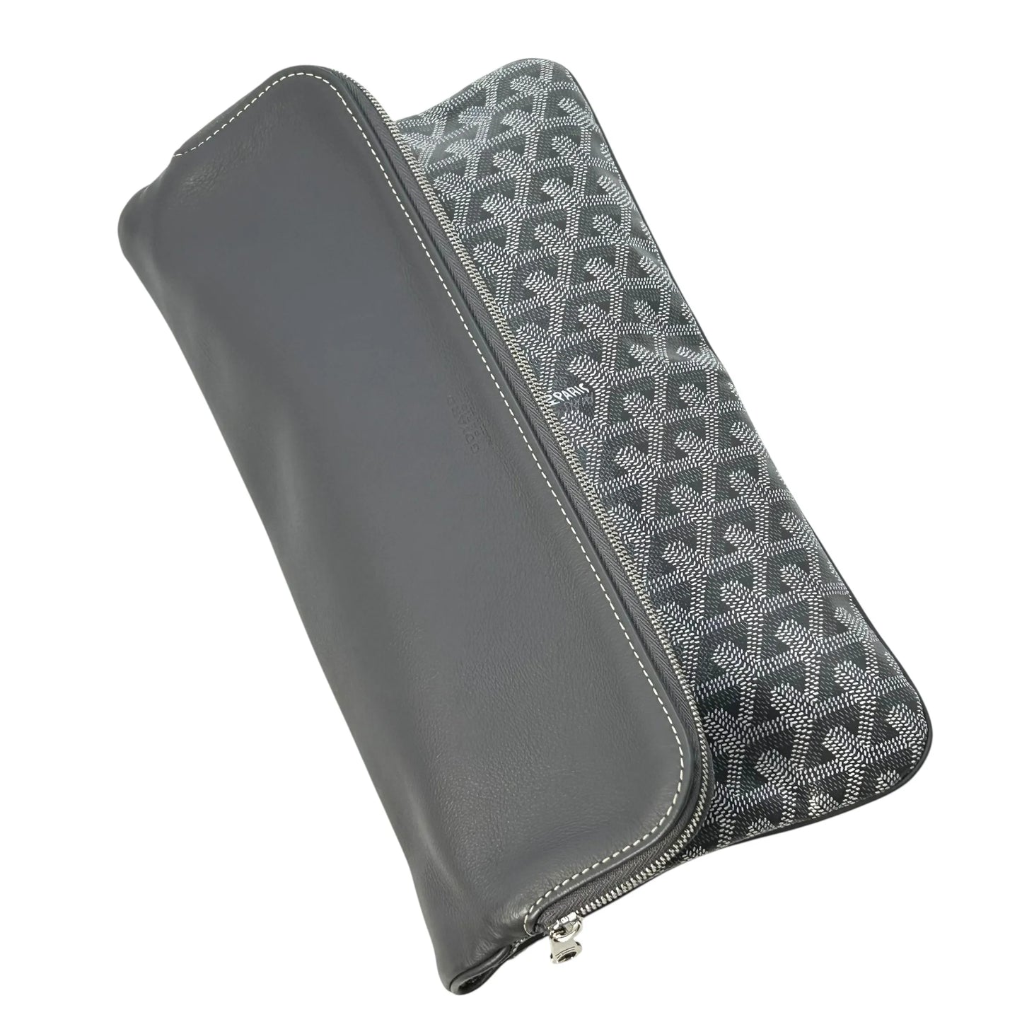 Goyard Saint Marie MM Leather Clutch Bag - Grey 