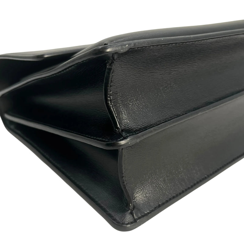 SAINT LAURENT サンセット ミディアム レザー チェーンショルダーバッグ - ブラック