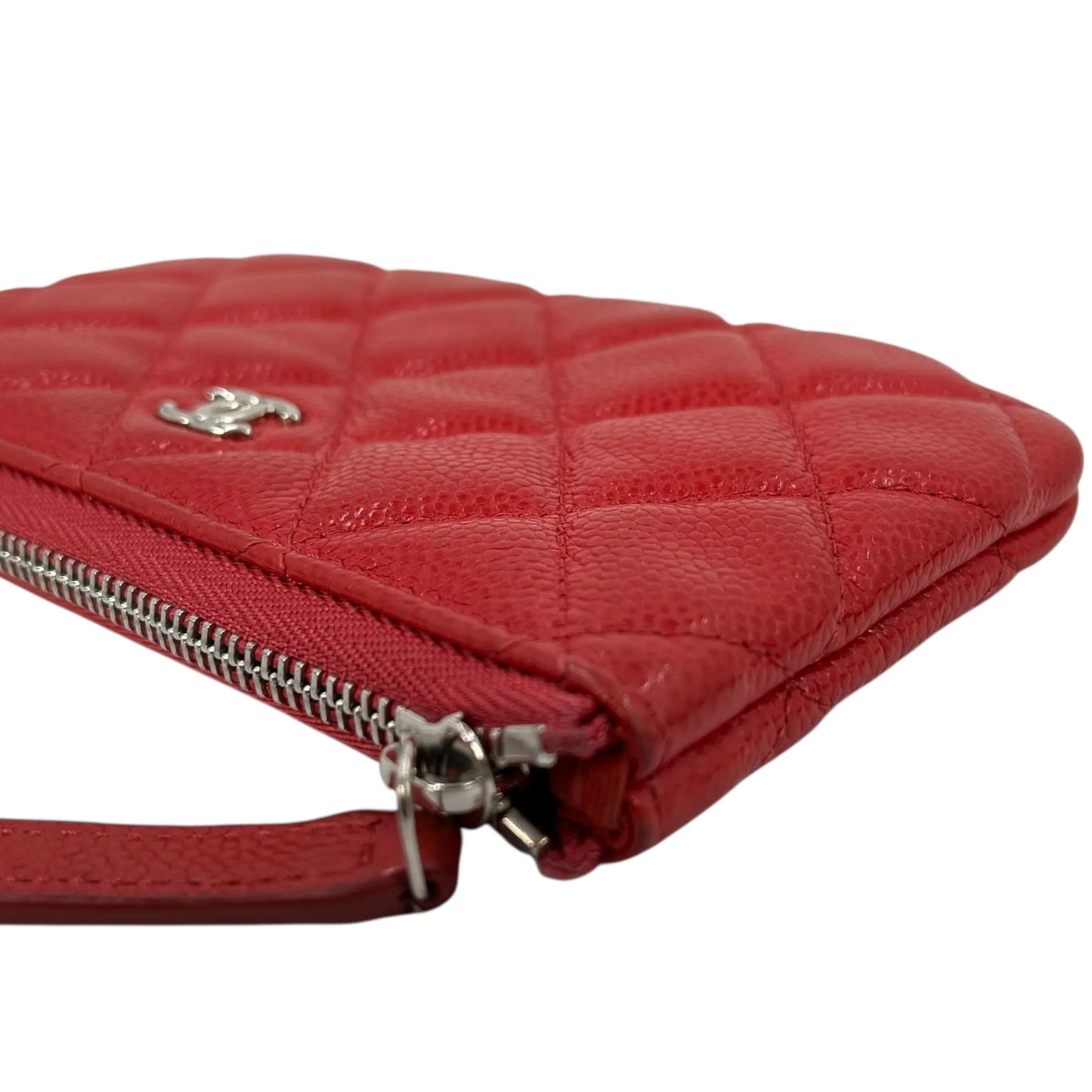 CHANEL マトラッセ キャビアスキン コインケース - レッド