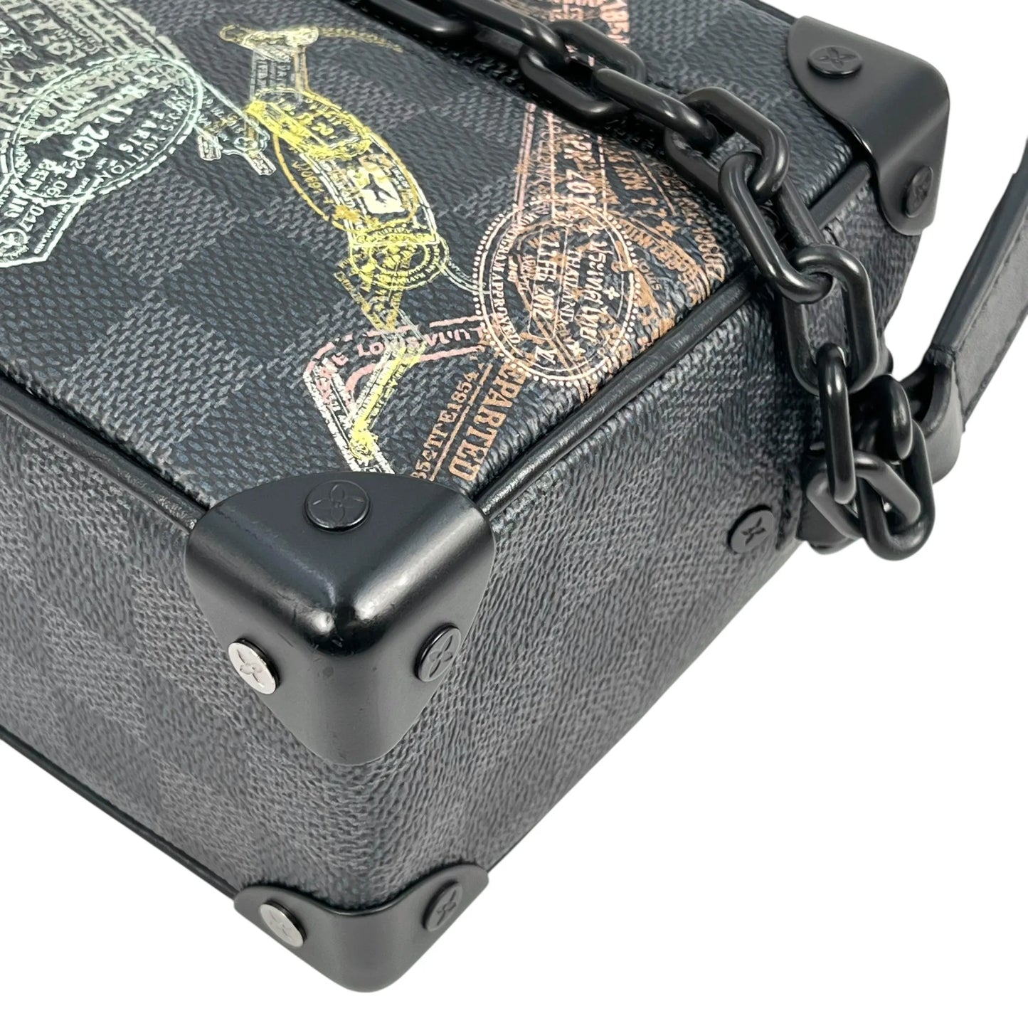 LOUIS VUITTON ミニ ソフト トランク モノグラム エクリプス ショルダーバッグ - ブラック