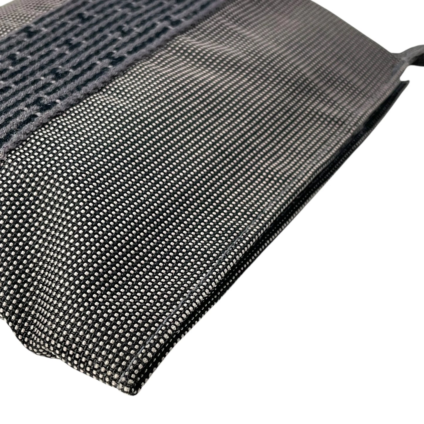 HERMES Air Line Canvas Shoulder Bag - Grey 