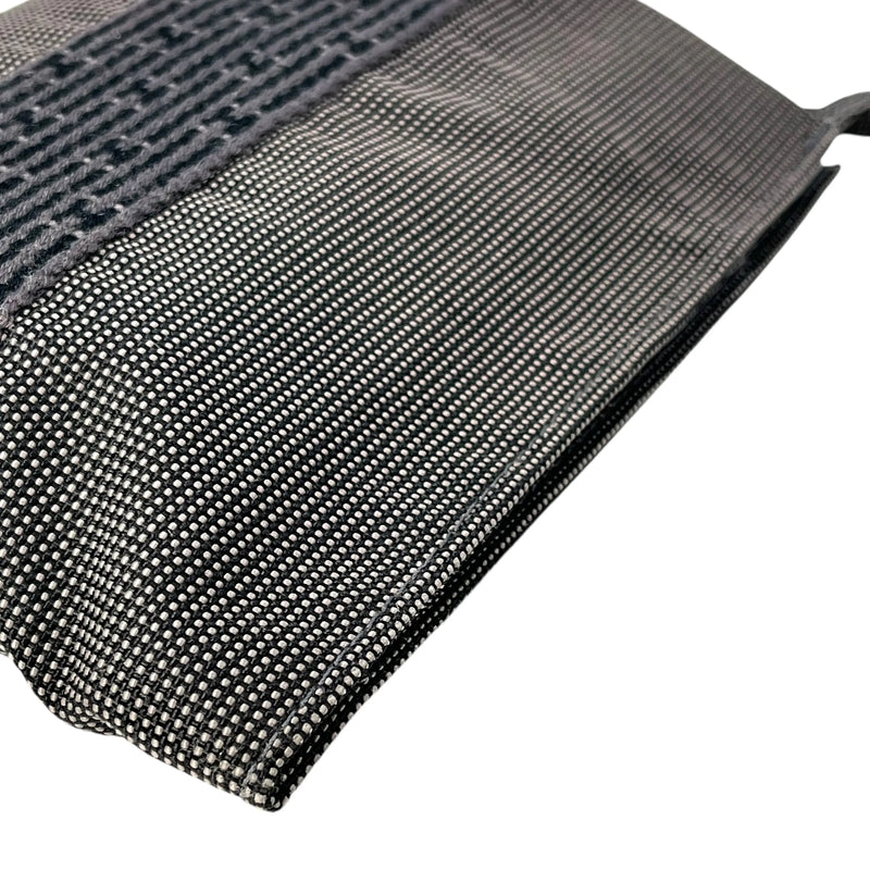 HERMES Air Line Canvas Shoulder Bag - Grey 