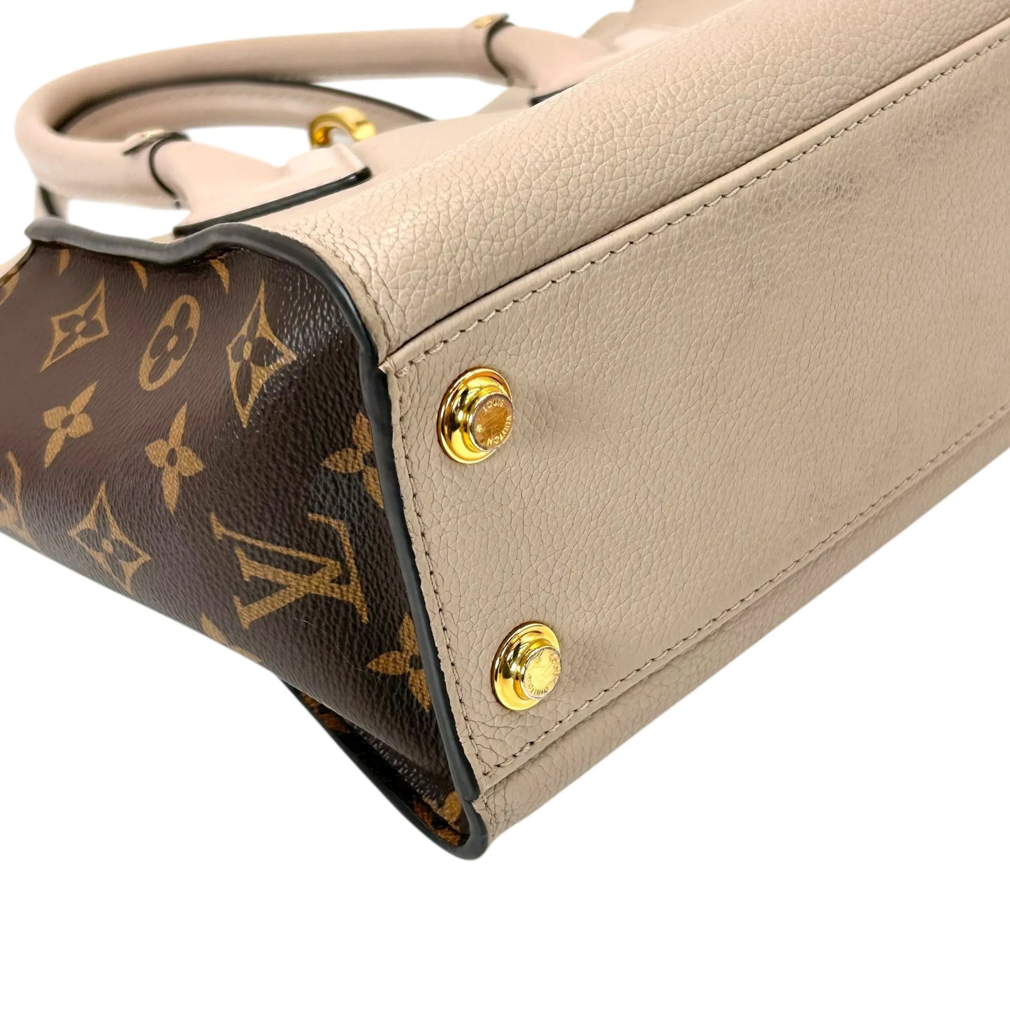 LOUIS VUITTON オンマイサイドPM モノグラムキャンバス ハンドバッグ ショルダーバッグ - ベージュ