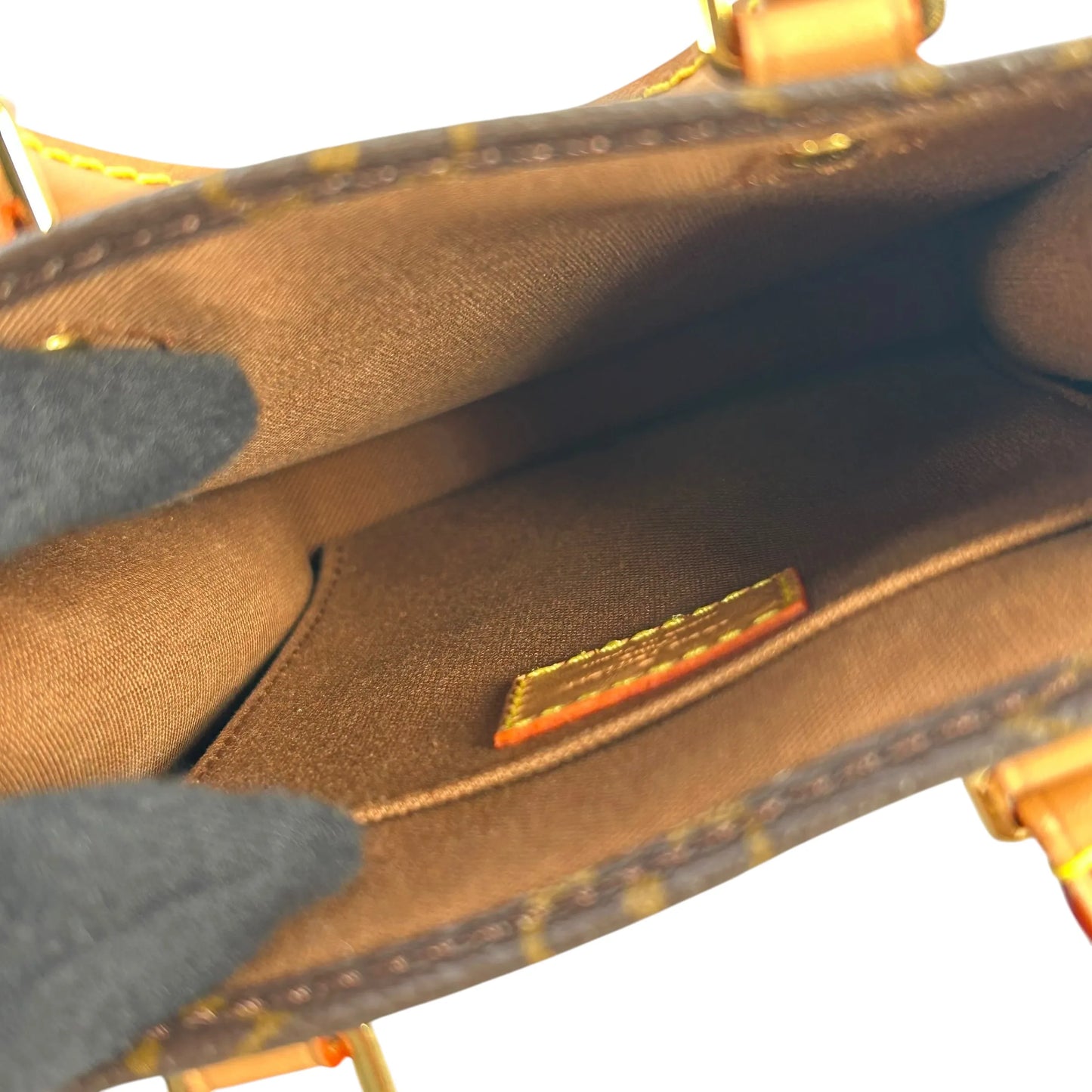 LOUIS VUITTON プティット サックプラ モノグラムキャンバス ハンドバッグ ショルダーバッグ - ダークブラウン