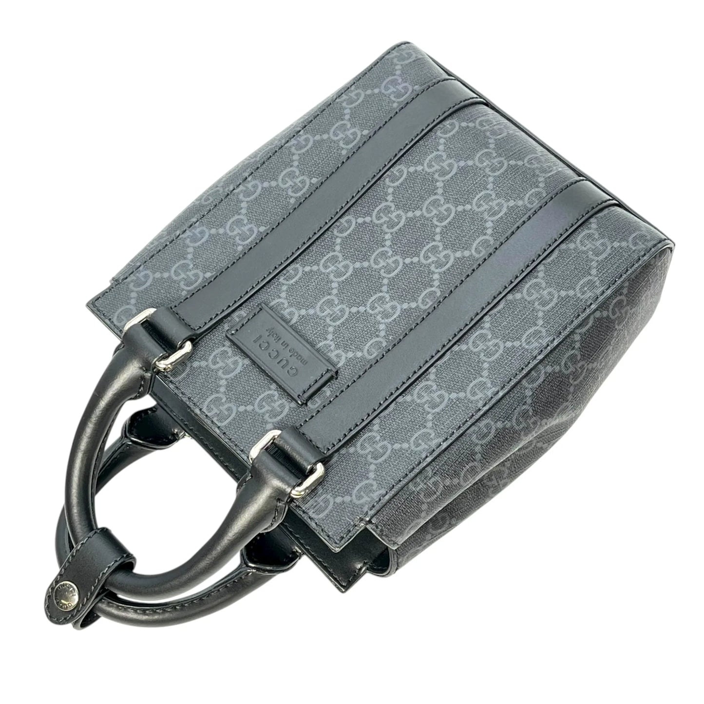 GUCCI GGスプリーム ミニハンドバッグ ショルダーバッグ - ブラック