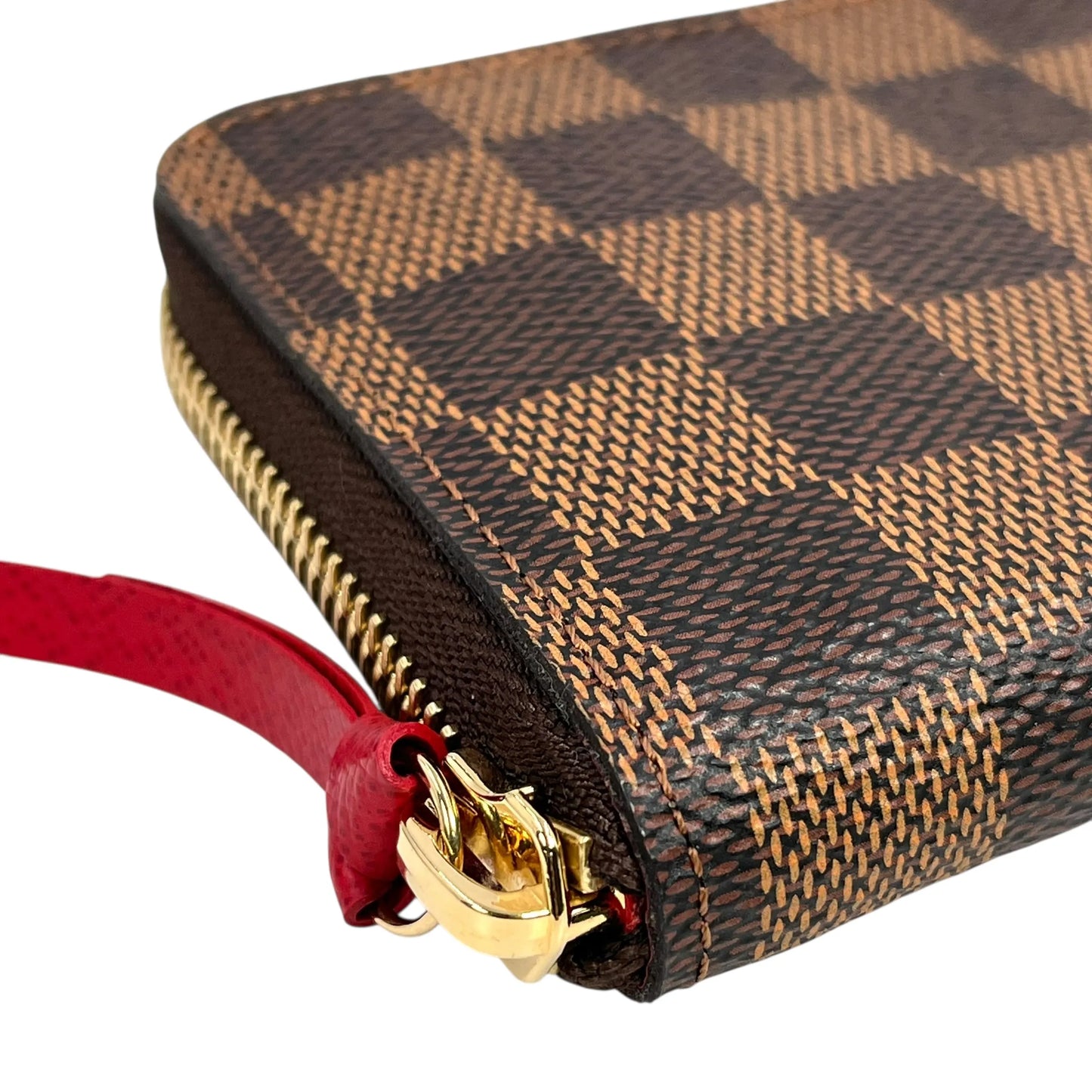 Louis Vuitton Damier Ebene Round Zip Long Wallet - Brown 