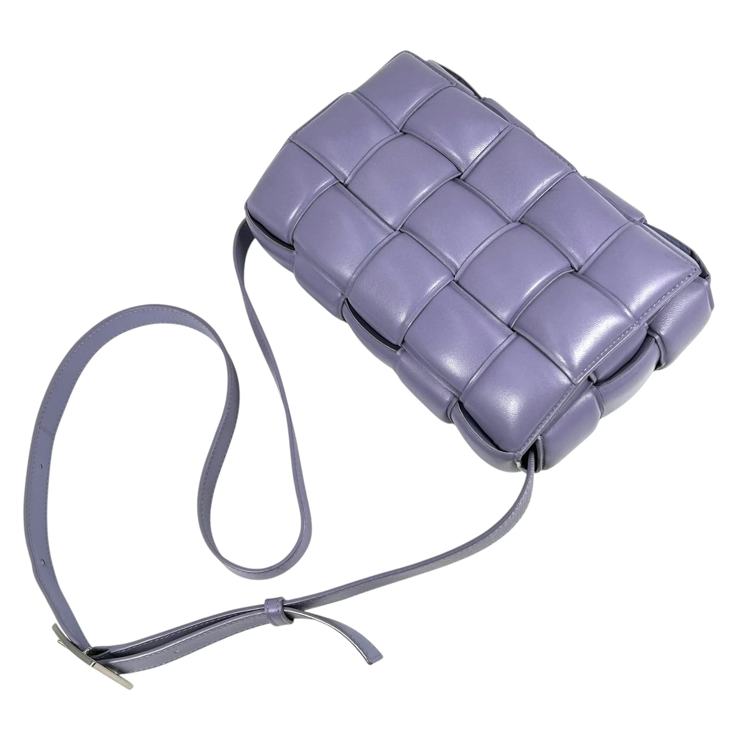 BOTTEGA VENETA Padded Cassette Bag Lambskin Shoulder Bag - Purple 