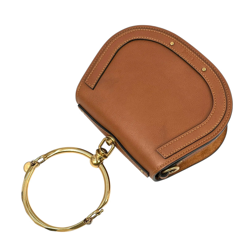 Chloé ナイル レザー ブレスレットバッグ ハンドバッグ ショルダーバッグ - ブラウン