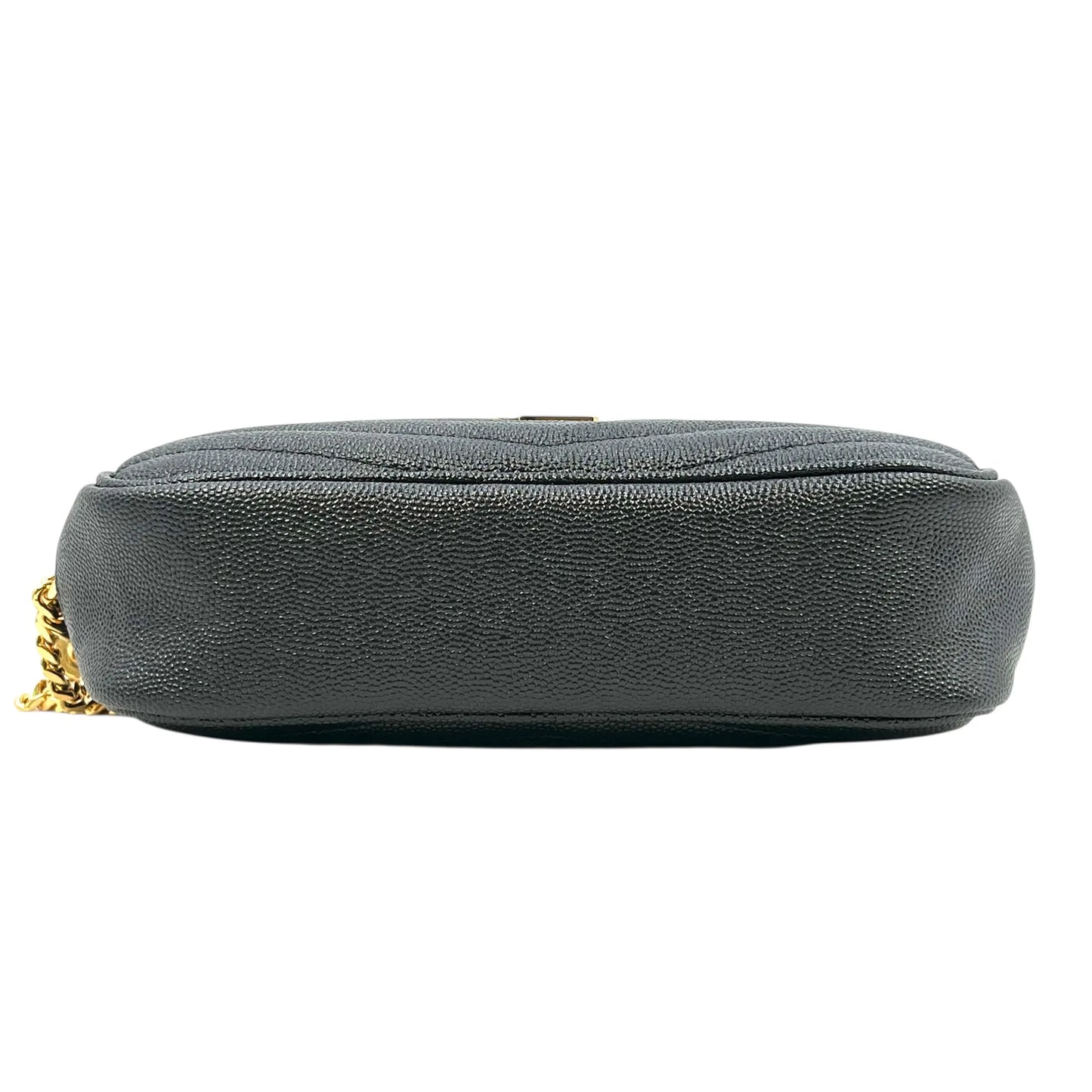 Saint Laurent Lou Mini Bag Calfskin Chain Shoulder Bag - Black 