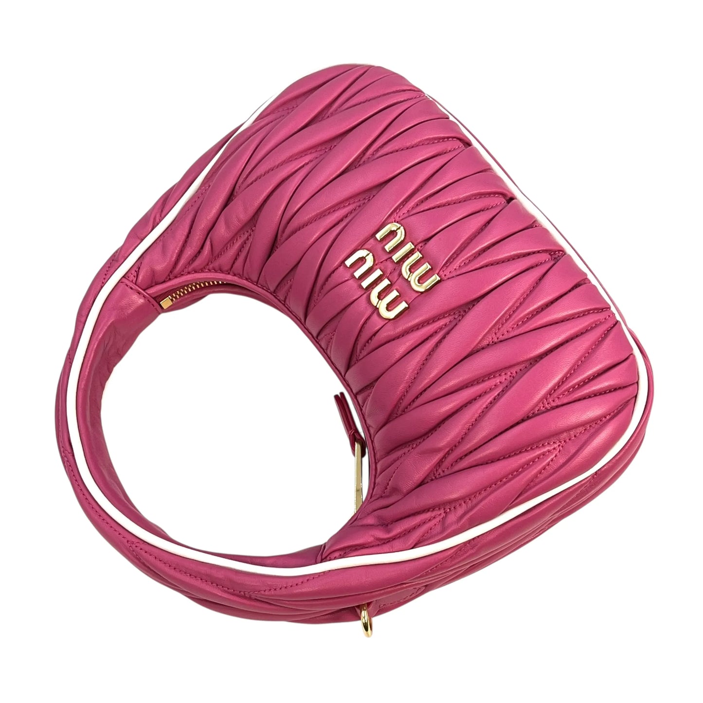 MiuMiu ワンダー マテラッセレザー ハンドバッグ ショルダーバッグ - ピンク