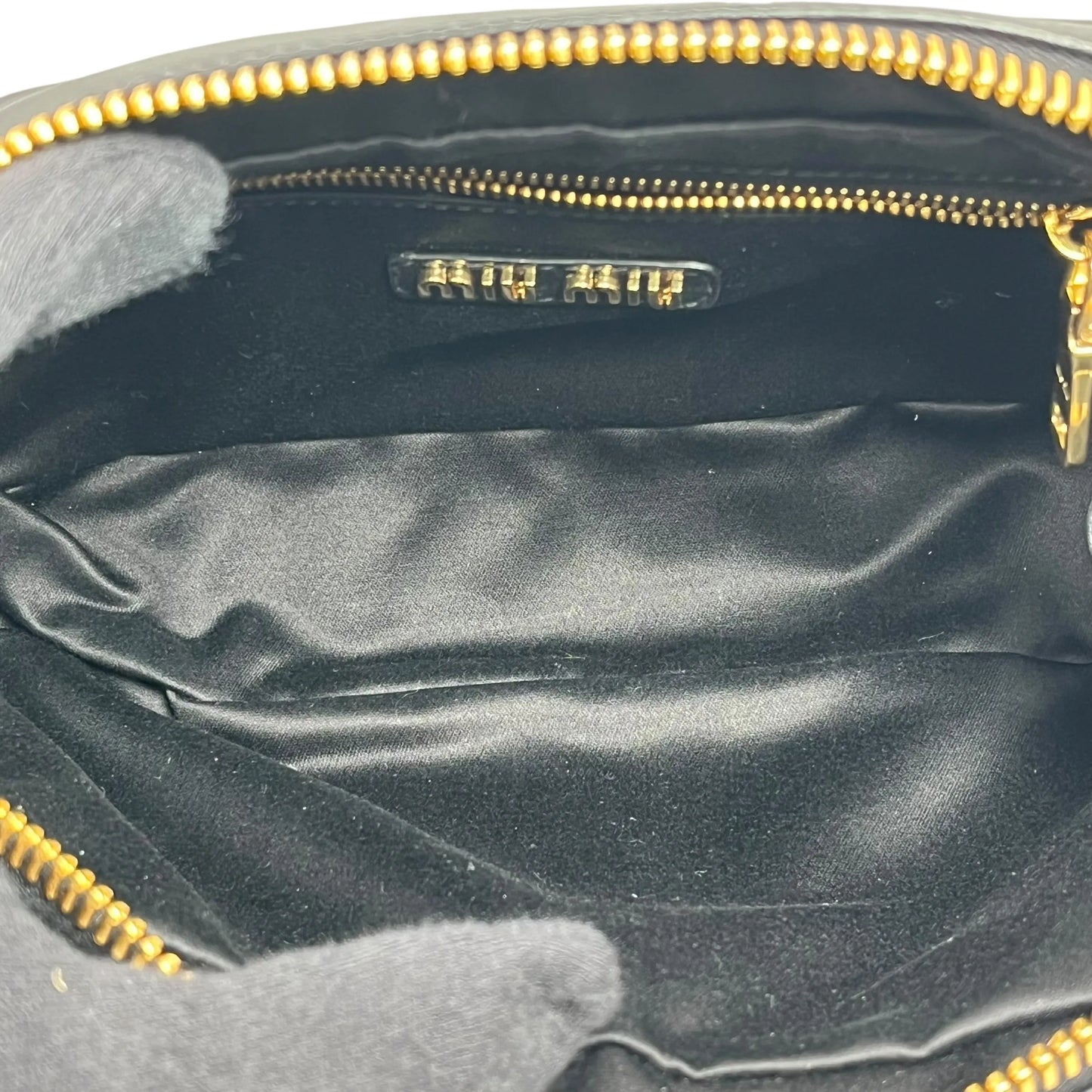 MIUMIU Matelasse Leather Second Bag Handbag - Black