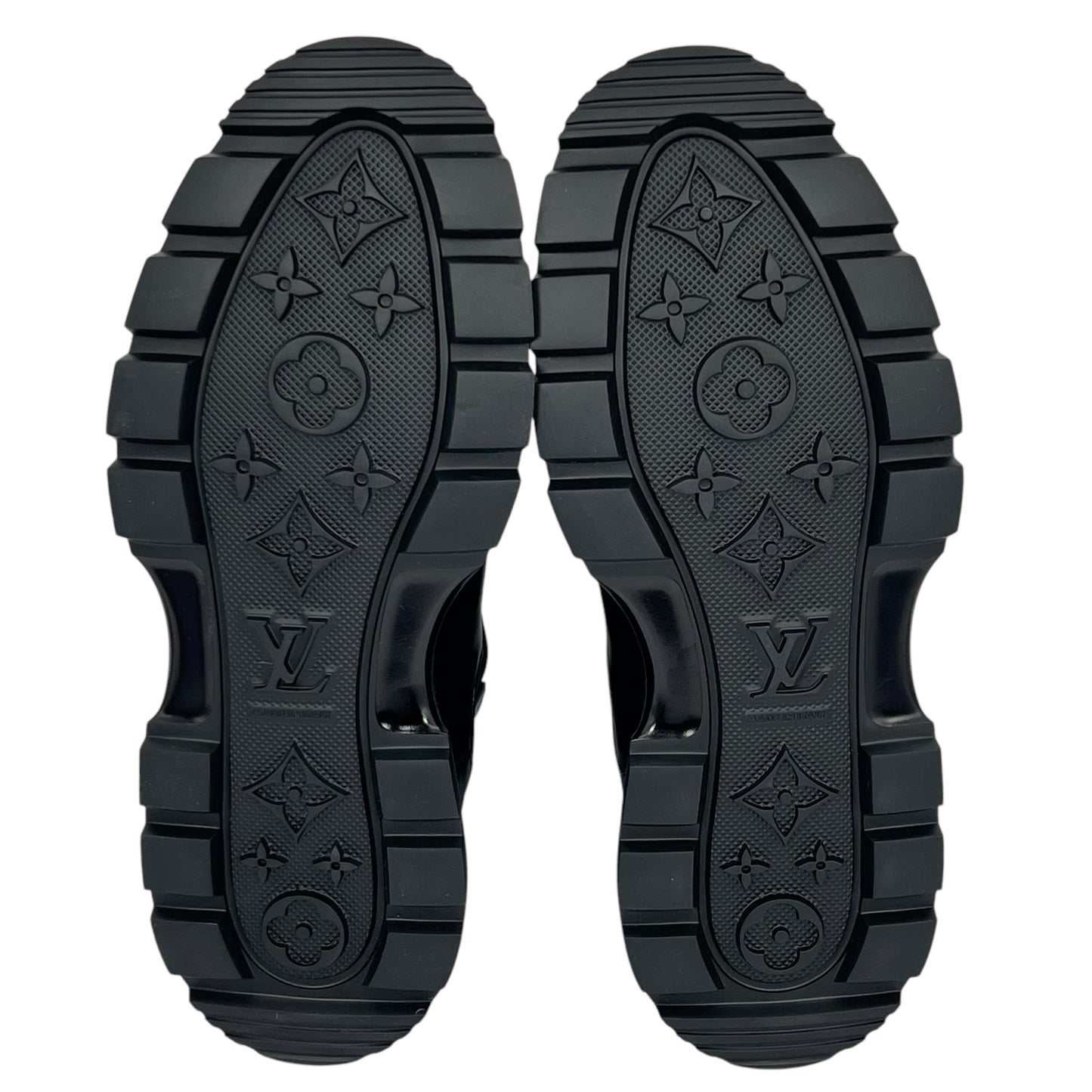 Louis Vuitton Black Leather Boots Men's Shoes - Black 