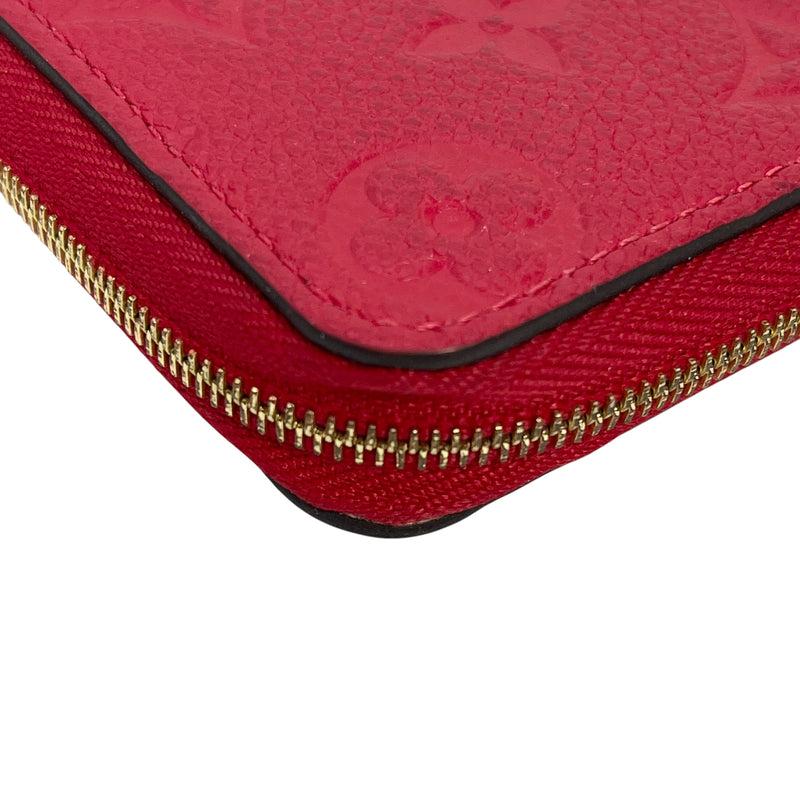 Louis Vuitton Monogram Empreinte Zippy Coin Purse - Red 