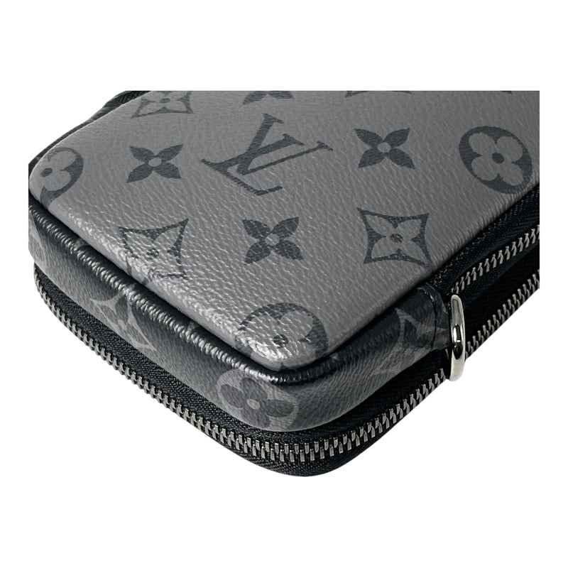 Louis Vuitton Monogram Eclipse Reverse Double Phone Case Shoulder Bag - Black 