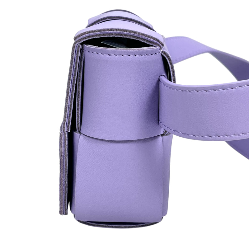 Bottega Veneta Maxi Intrecciato Cassette Mini Shoulder Bag - Purple 